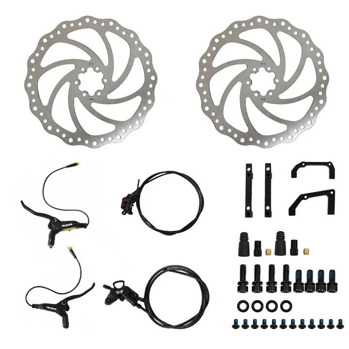 4-Piston Hydraulic Brake Set with 203MM Disc Rotors